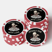 Officially Done With Love Skeleton Cupid Design Poker Chips (Opstapeling)