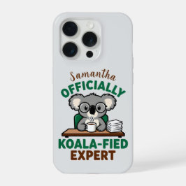 Officially Koala-fied Expert Funny Coffee Pun iPhone 15 Pro Case