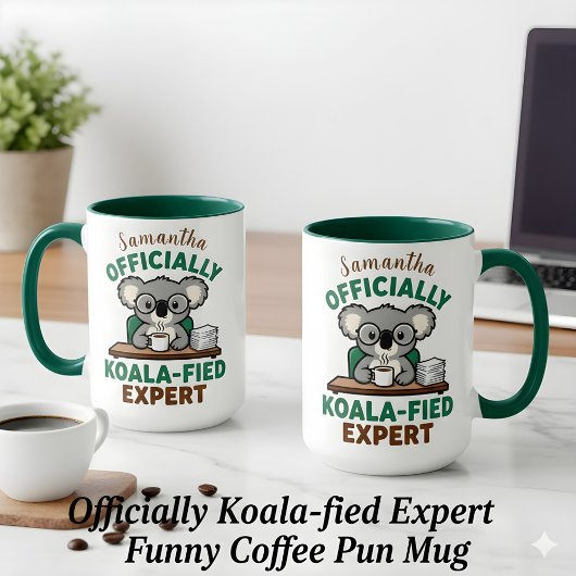 Officially Koala-fied Expert Funny Coffee Pun Mok