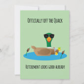 Officially Off the Quack Funny Retirement Kaart (Voorkant)