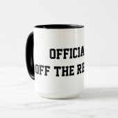 "Officially Off The Record" Court Reporter Coffee Mok (Voorkant links)