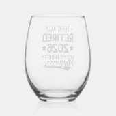 Officially Retired 2026 Not My Problem Anymore Wijnglas Zonder Voet (Achterkant)