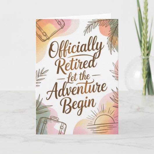 Officially Retired – Let the Adventure Begin Kaart (Voorkant)