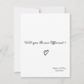 Officiant Proposal.Will u met ons trouwen Kaart (Achterkant)