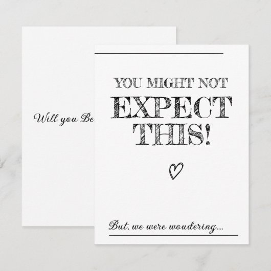 Officiant Proposal.Will u met ons trouwen Kaart (Voorkant / Achterkant)