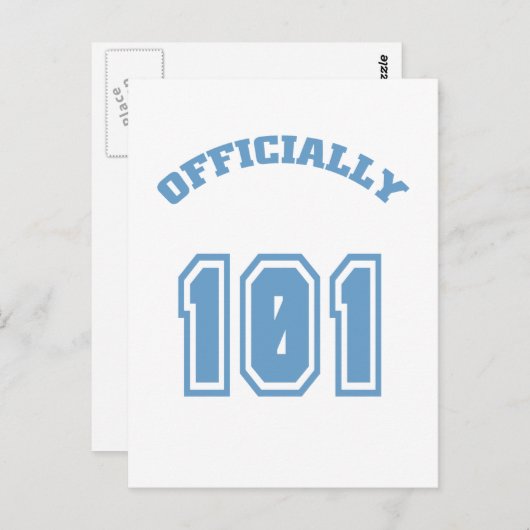 Officieel 101 briefkaart (Voorkant / Achterkant)