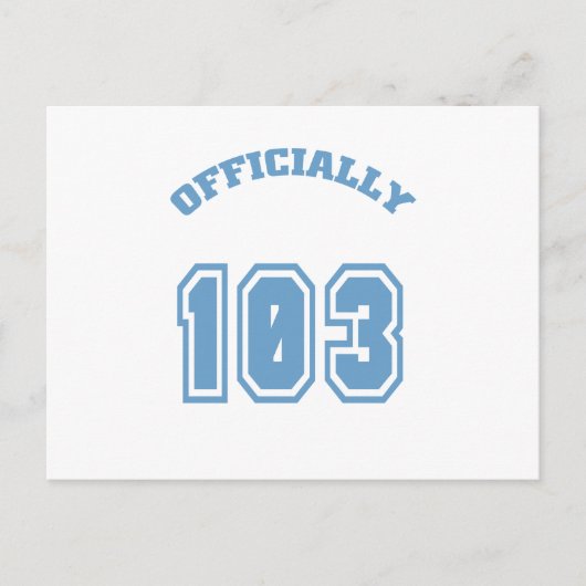 Officieel 103 briefkaart (Voorkant)