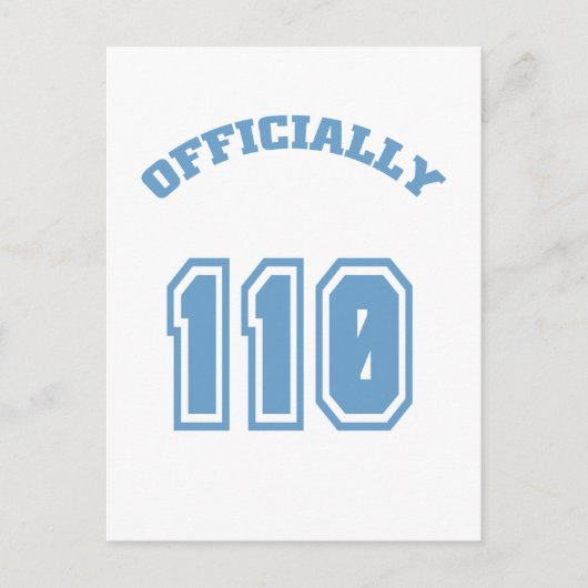 Officieel 110 briefkaart (Voorkant)