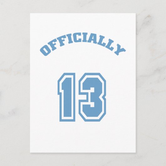Officieel 13 briefkaart (Voorkant)