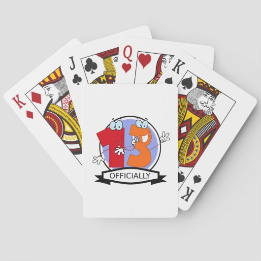 Officieel 13 Verjaardagsbanner Speelkaarten (Achterkant)