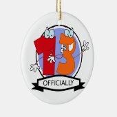 Officieel 13 zondagse banner keramisch ornament (Rechts)