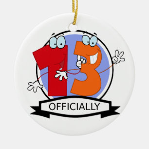 Officieel 13 zondagse banner keramisch ornament