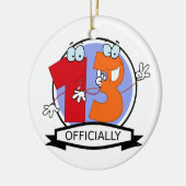 Officieel 13 zondagse banner keramisch ornament (Links)