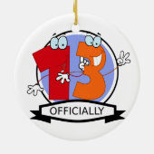 Officieel 13 zondagse banner keramisch ornament (Achterkant)