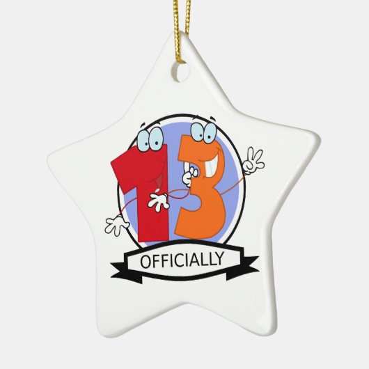 Officieel 13 zondagse banner keramisch ornament (Links)