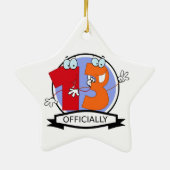 Officieel 13 zondagse banner keramisch ornament (Achterkant)