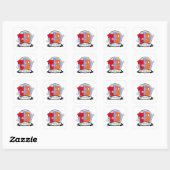 Officieel 13 zondagse banner vierkante sticker (Vel)