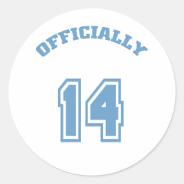 Officieel 14 ronde sticker