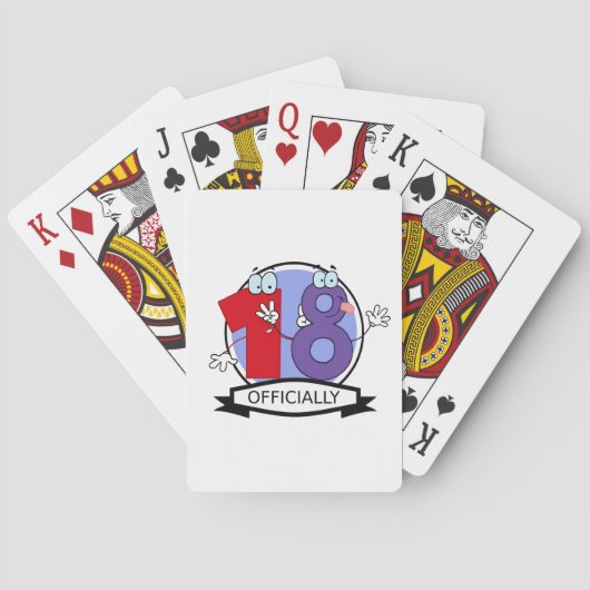 Officieel 18 Verjaardag Logo Pokerkaarten (Achterkant)