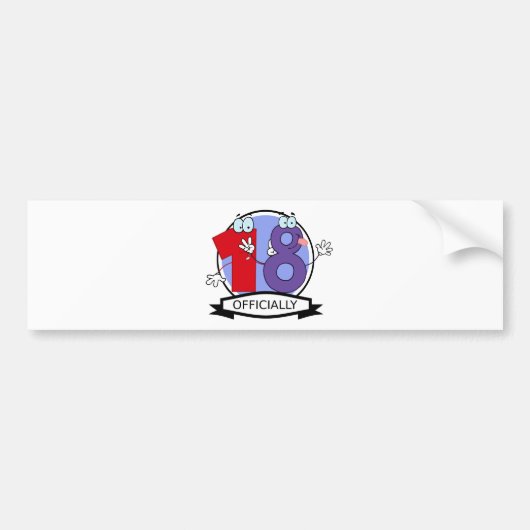 Officieel 18 zondagse banner bumpersticker (Voorkant)