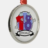 Officieel 18 zondagse banner metalen ornament (Rechts)