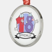 Officieel 18 zondagse banner metalen ornament (Links)