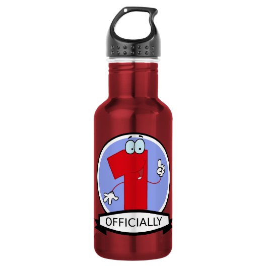 Officieel 1 Verjaardag Logo Waterfles (Voorkant)