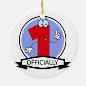 Officieel 1 zondagstanner keramisch ornament (Achterkant)