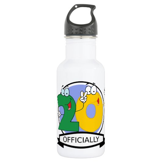 Officieel 20-jarige banner waterfles  (Voorkant)