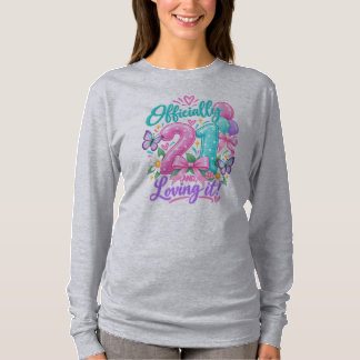 Officieel 21 en het leuk vindend Pastel 21e verjaa T-shirt