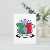 Officieel 21-jarige banner briefkaart (Staand voorkant)