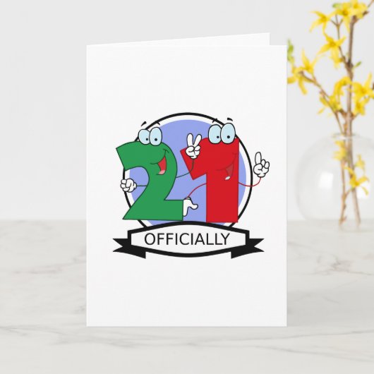 Officieel 21-jarige banner kaart (Gele Bloem)