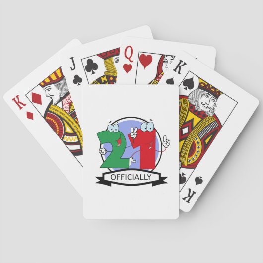 Officieel 21 Verjaardag Logo Speelkaarten (Achterkant)