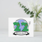 Officieel 22 Verjaardag Logo Briefkaart (Staand voorkant)