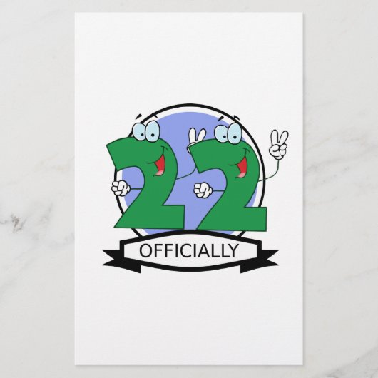 Officieel 22 Verjaardag Logo Briefpapier (Voorkant)