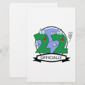 Officieel 22 Verjaardag Logo Briefpapier (Voorkant / Achterkant)