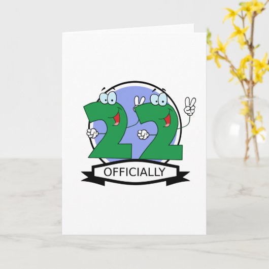 Officieel 22 zondagse banner kaart (Gele Bloem)