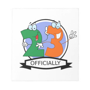 Officieel 23 jaarbanner notitieblok