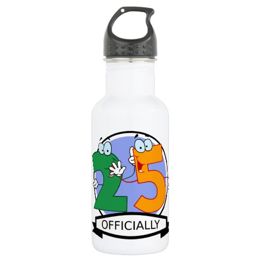 Officieel 25 Verjaardag Logo Waterfles (Voorkant)