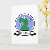 Officieel 2 Verjaardag Logo Kaart (Gele Bloem)