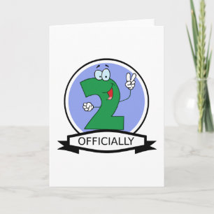 Officieel 2 Verjaardag Logo Kaart