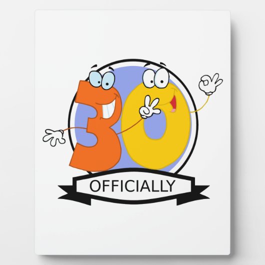 Officieel 30 Verjaardag Logo Fotoplaat (Voorkant)