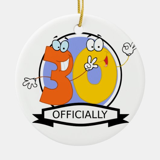 Officieel 30 zondagse banner keramisch ornament (Voorkant)