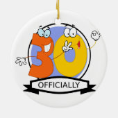 Officieel 30 zondagse banner keramisch ornament (Achterkant)