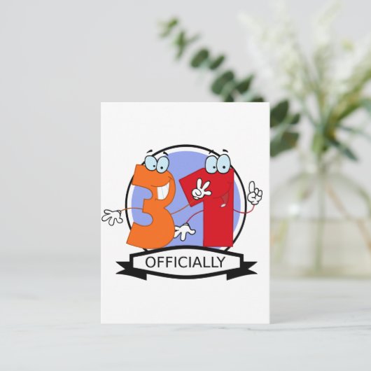 Officieel 31 zondagse banner briefkaart (Staand voorkant)