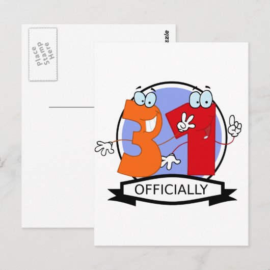 Officieel 31 zondagse banner briefkaart (Voorkant / Achterkant)