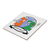 Officieel 32 Verjaardag Logo Tegeltje (Zijkant)