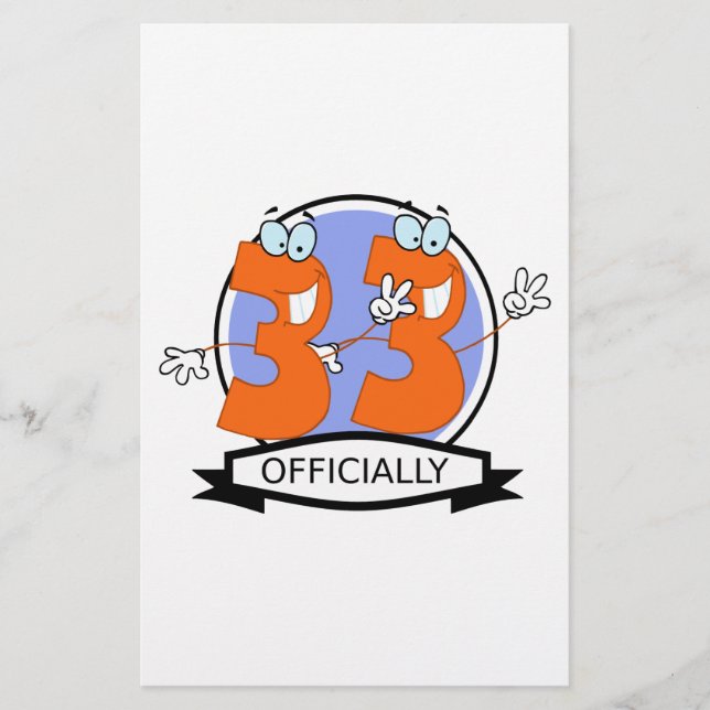 Officieel 33 Verjaardag Logo (Voorkant)