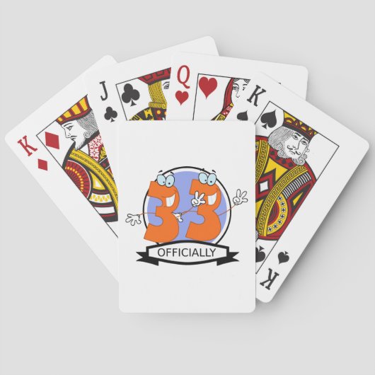 Officieel 33 Verjaardag Logo Speelkaarten (Achterkant)