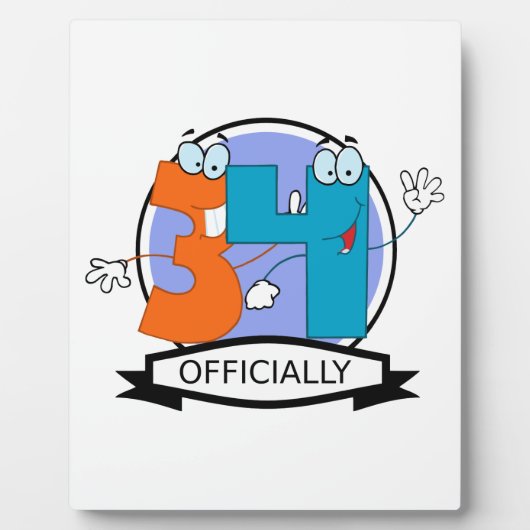 Officieel 34 Verjaardag Logo Fotoplaat (Voorkant)